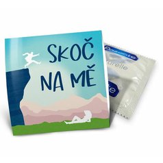 Vtipný kondom Skoč na mě